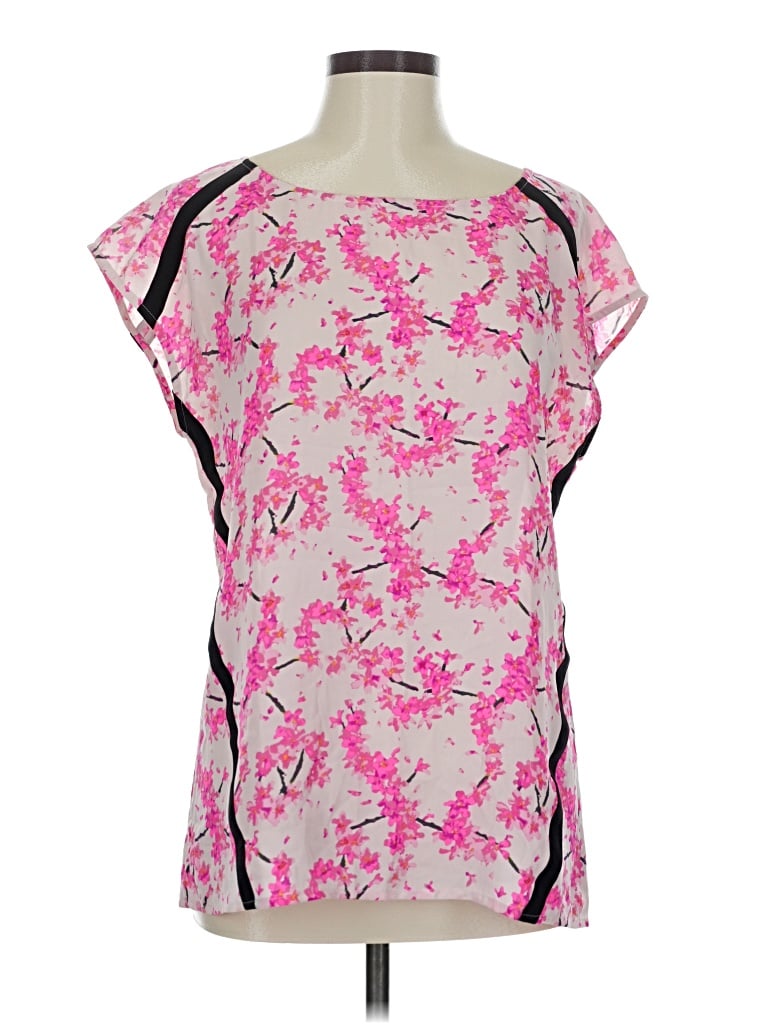 Pre-owned Banana Republic Short Sleeve Blouse In Pink