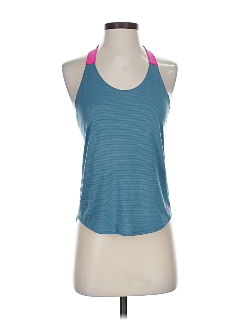 Pre-owned Nike Tank Top Blue Halter Neckline Tops