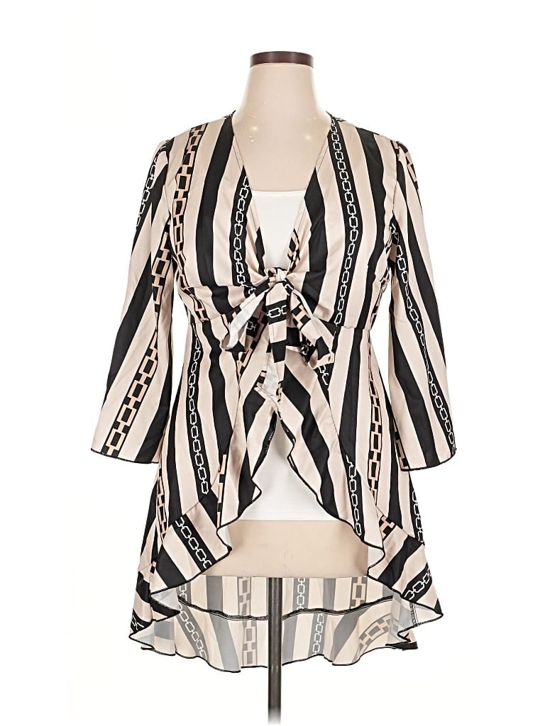 Pre-owned Shein Curve Kimono In White