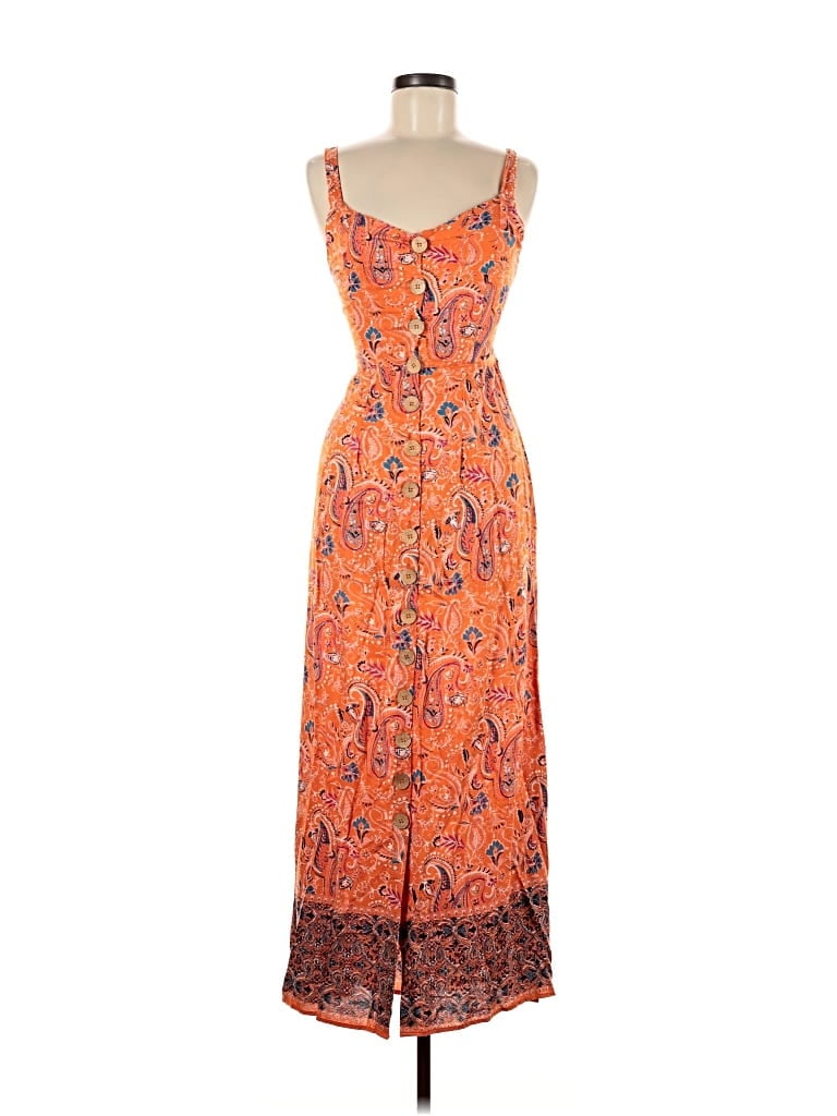 Pre-owned Angie Casual Dress In Orange