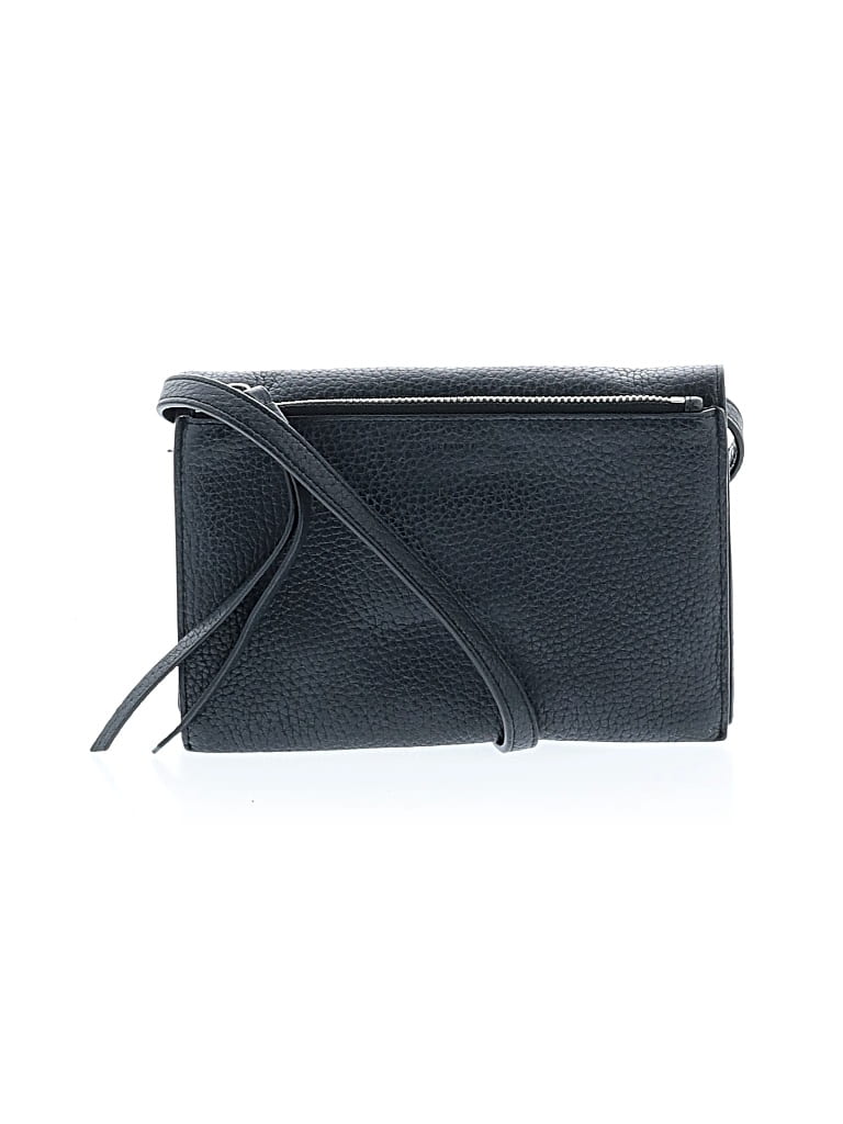 Pre-owned Allsaints Leather Crossbody Bag In Black