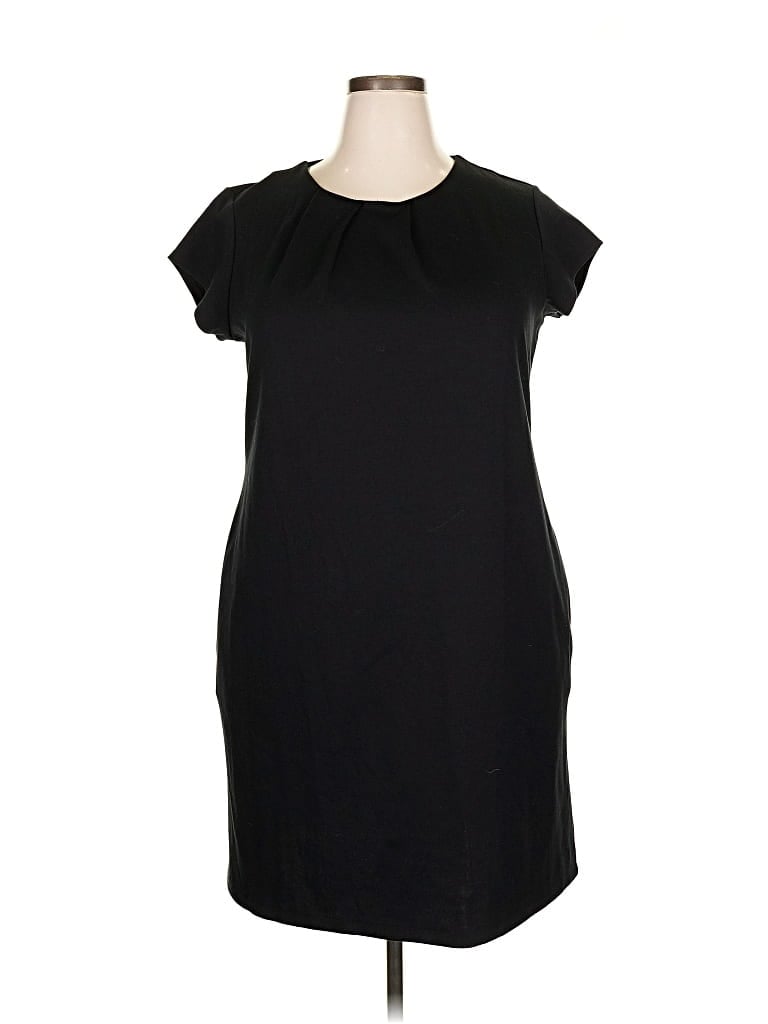 Pre-owned Lands' End Casual Dress In Black