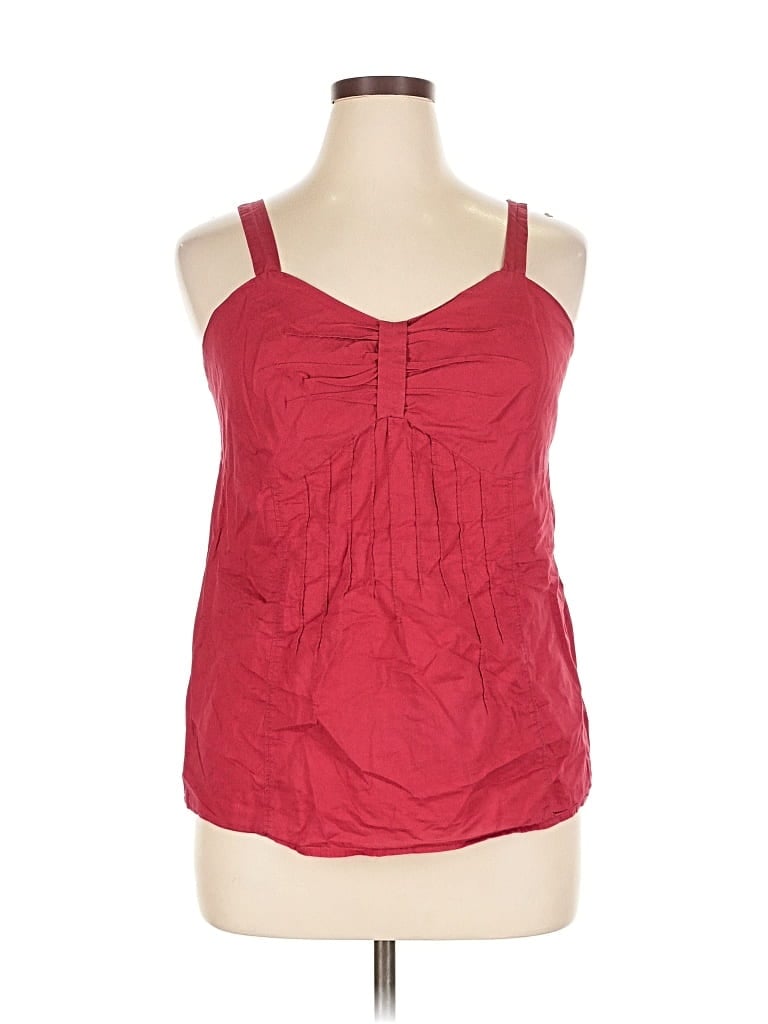 Pre-owned Venezia Sleeveless Blouse In Red
