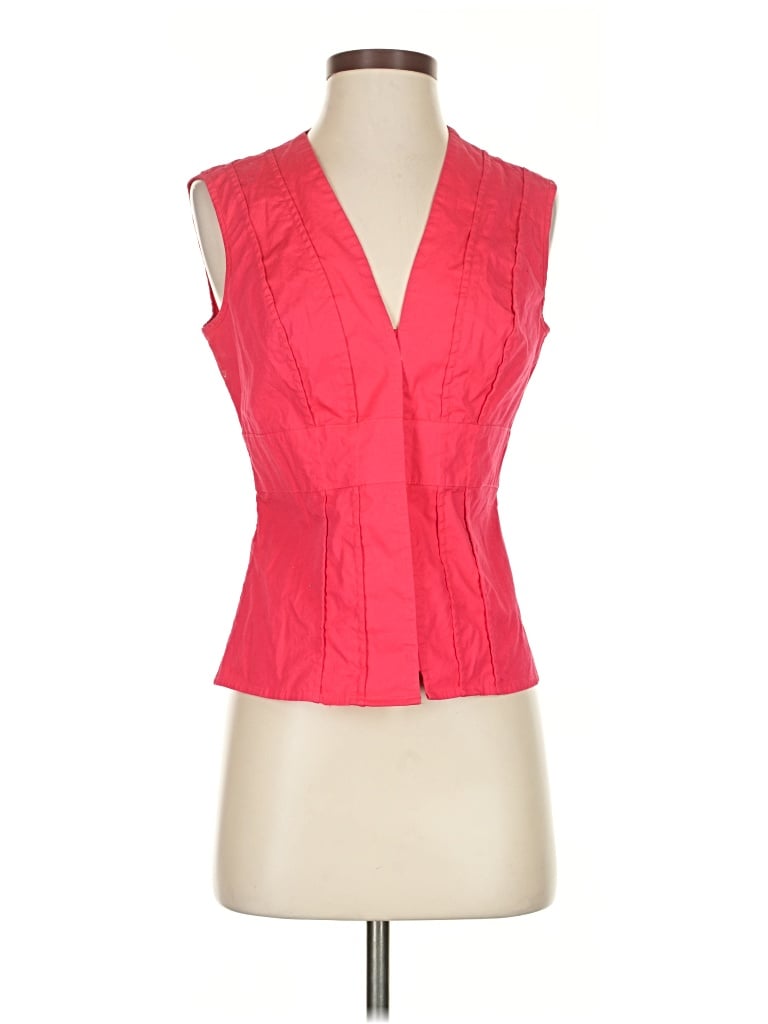 Pre-owned Moda International Sleeveless Blouse In Red