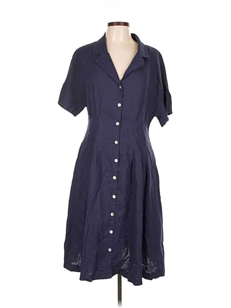 Pre-owned H By Halston Casual Dress In Blue