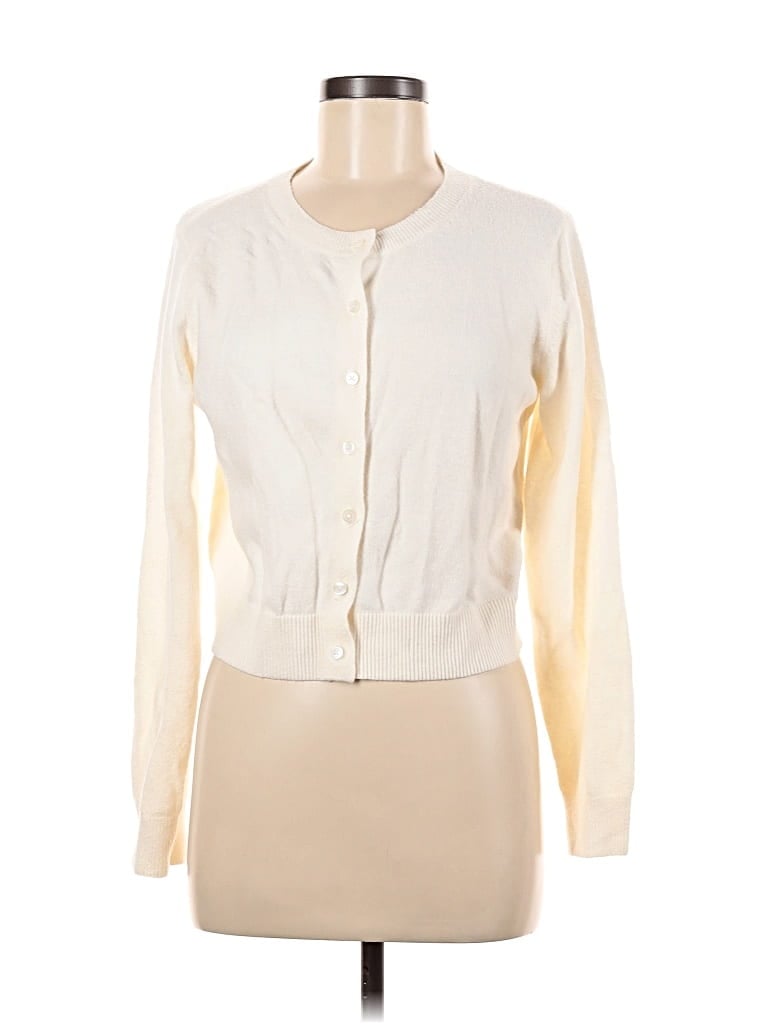 Pre-owned Old Navy Cardigan Sweater In White