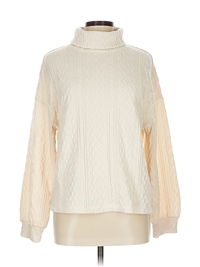 Pre-owned Sanctuary Turtleneck Sweater In White