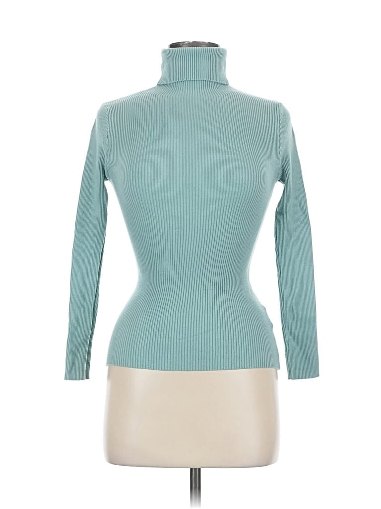 Pre-owned Unbranded Turtleneck Sweater In Blue