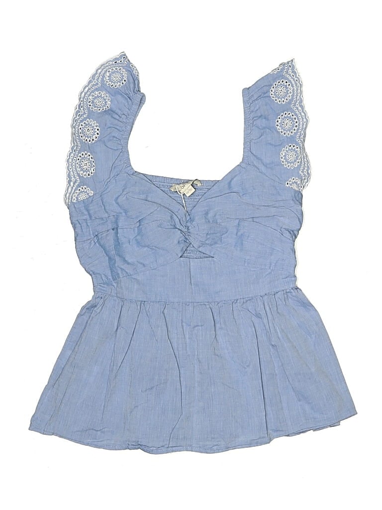 Pre-owned Ann Taylor Loft Sleeveless Blouse In Blue