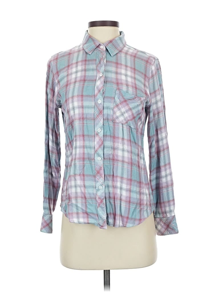 Pre-owned Rails Long Sleeve Button Down Shirt In Blue