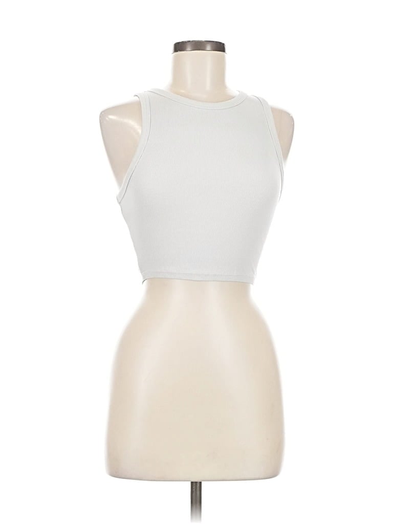 Pre-owned Zara Tank Top White Halter Neckline Tops