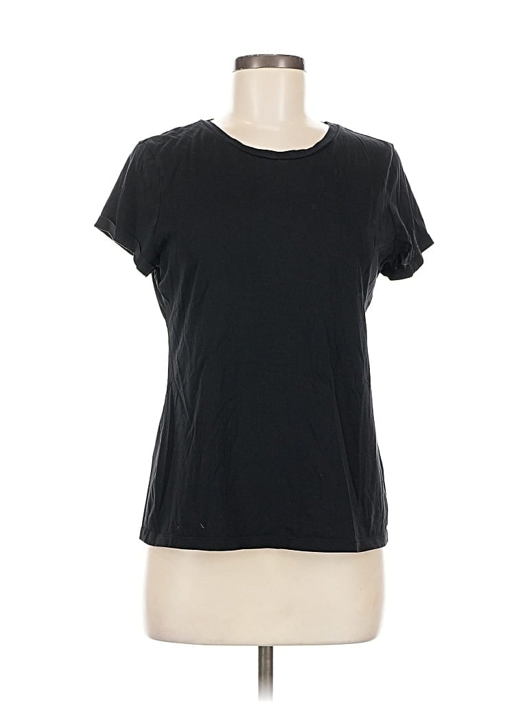Pre-owned Chico's Short Sleeve T-shirt In Black