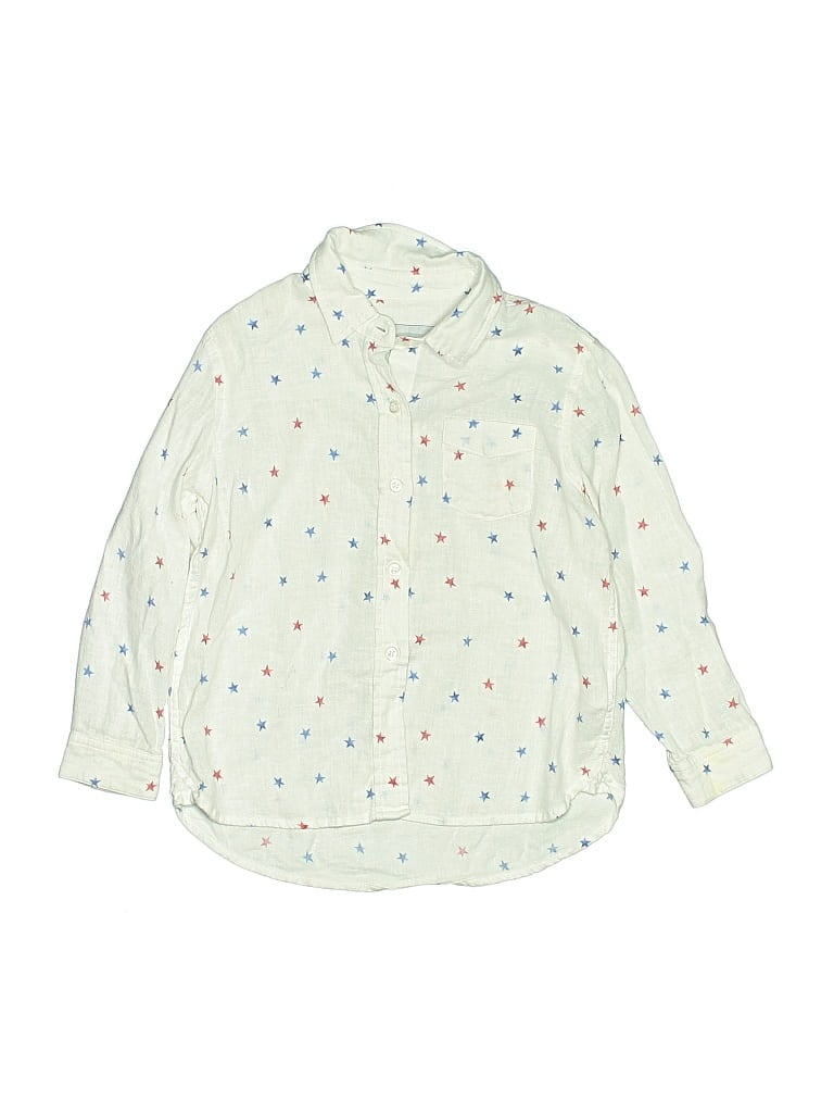 Pre-owned Smartwool Kids'  Long Sleeve Blouse In White