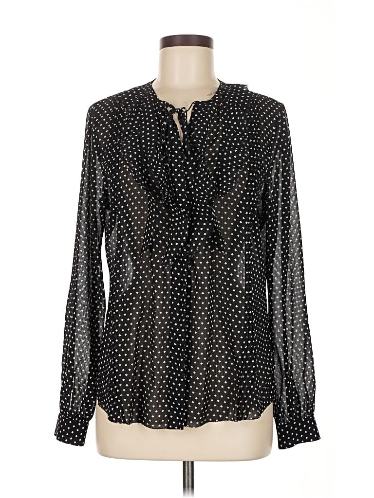 Pre-owned L'agence Long Sleeve Blouse In Black