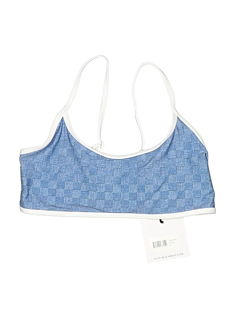 Beach Riot Swimsuit Top Blue Swimwear