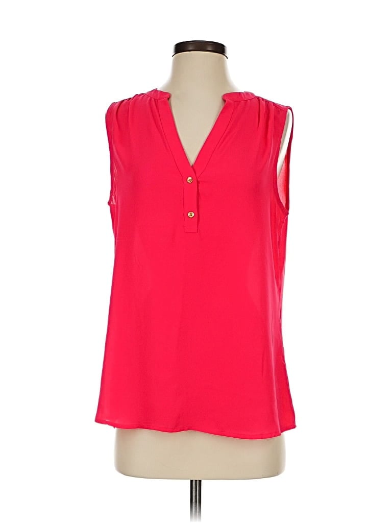 Pre-owned Banana Republic Sleeveless Blouse In Red