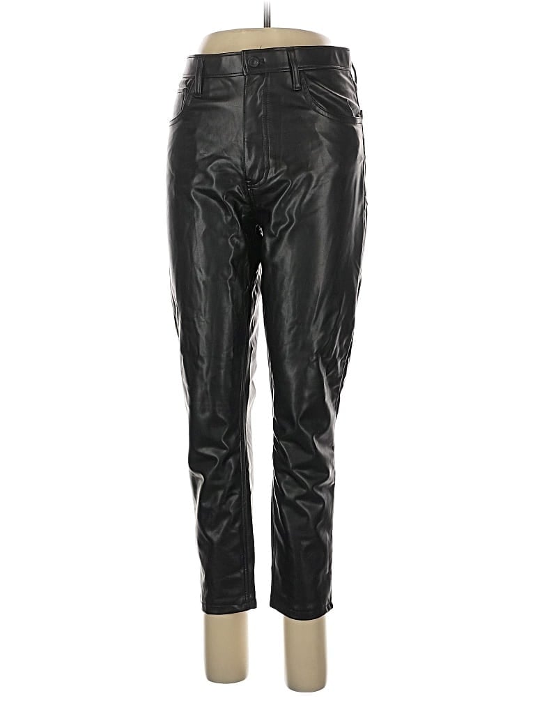 Pre-owned Abercrombie & Fitch Faux Leather Pants In Black