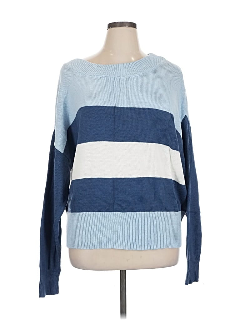 Pre-owned Lucky Brand Pullover Sweater In Blue