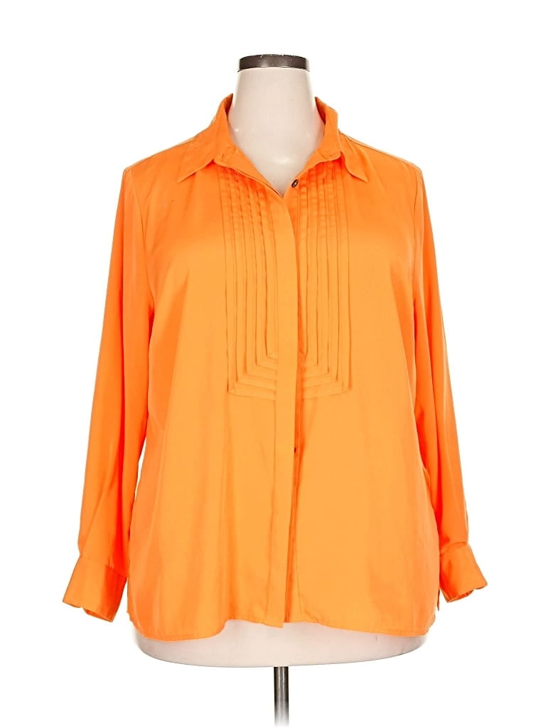 Pre-owned Vince Camuto 3/4 Sleeve Blouse In Orange