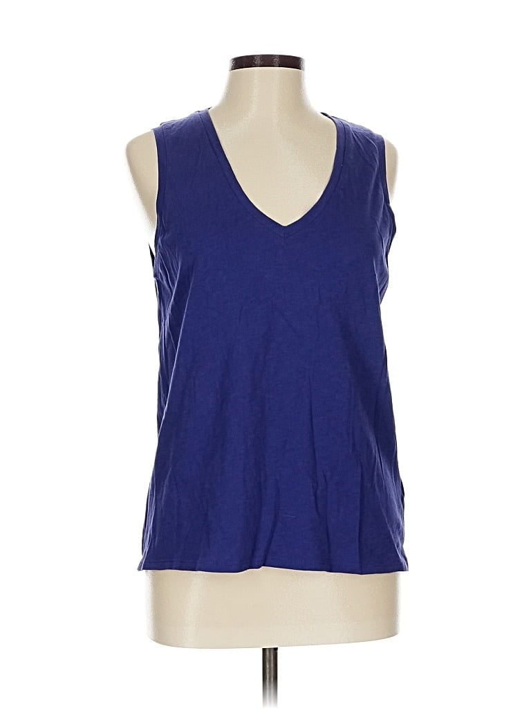 Pre-owned J.crew Factory Store Sleeveless T-shirt In Blue
