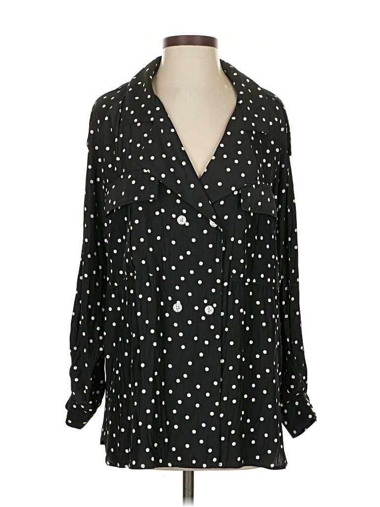 Pre-owned Smythe 3/4 Sleeve Blouse In Black