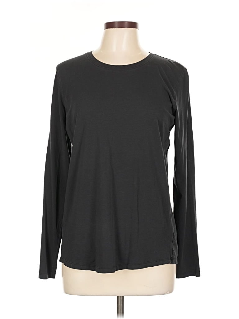 Pre-owned Lululemon Athletica Long Sleeve T-shirt In Black