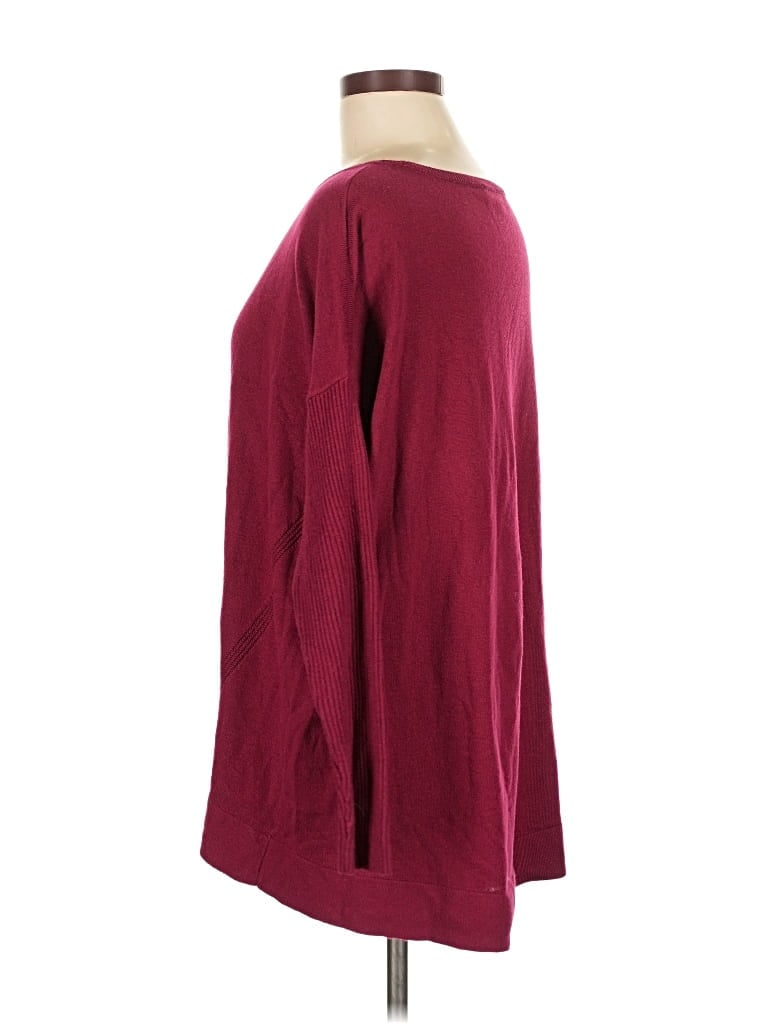 Pre-owned Ann Taylor Loft Pullover Sweater In Burgundy