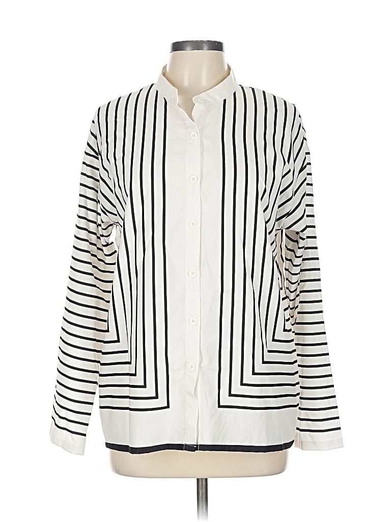 Pre-owned Unbranded Long Sleeve Button Down Shirt In White