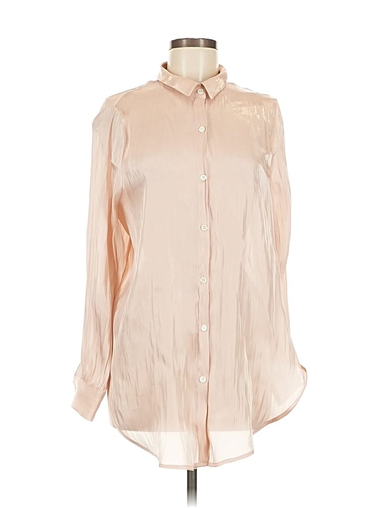 Pre-owned Vince Camuto Long Sleeve Blouse In White