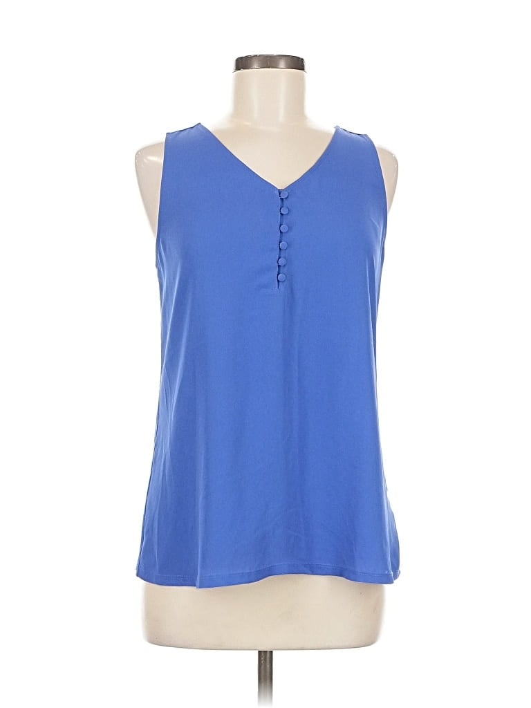 Pre-owned Express Sleeveless Blouse In Blue