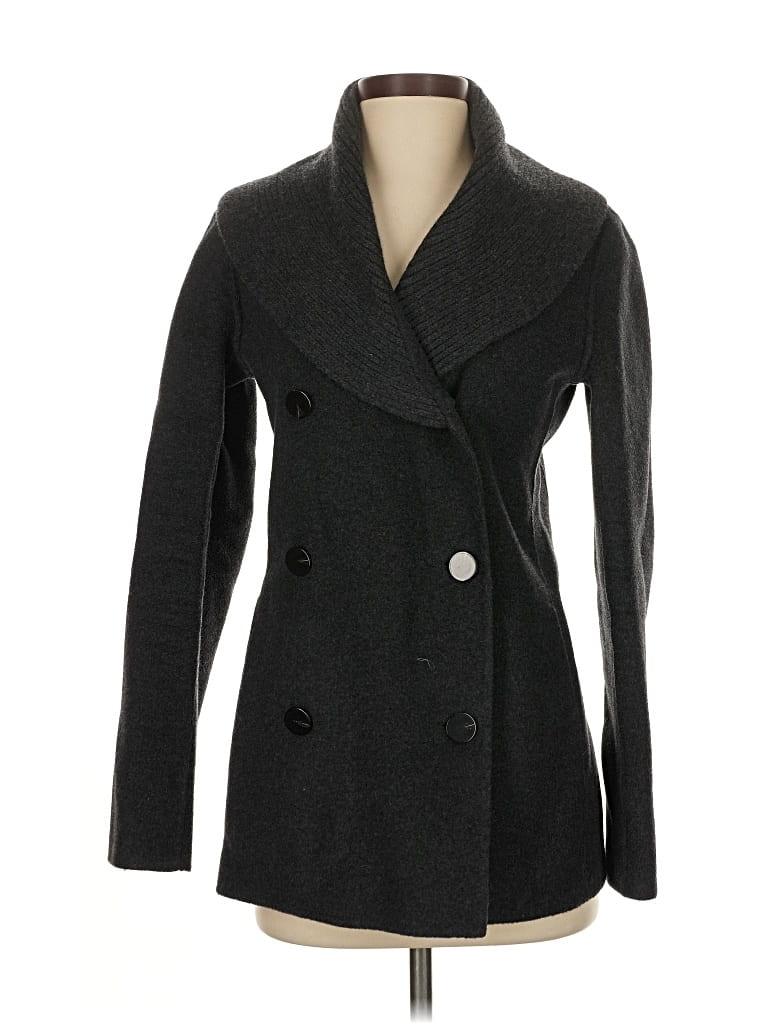 Pre-owned Theory Wool Coat In Gray