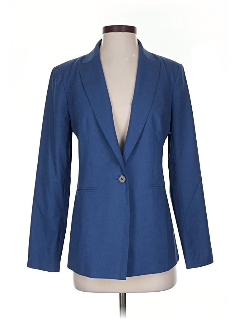 Pre-owned Ann Taylor Blazer Jacket In Blue