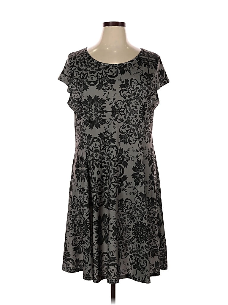 Pre-owned Lily By Firmiana Casual Dress In Gray