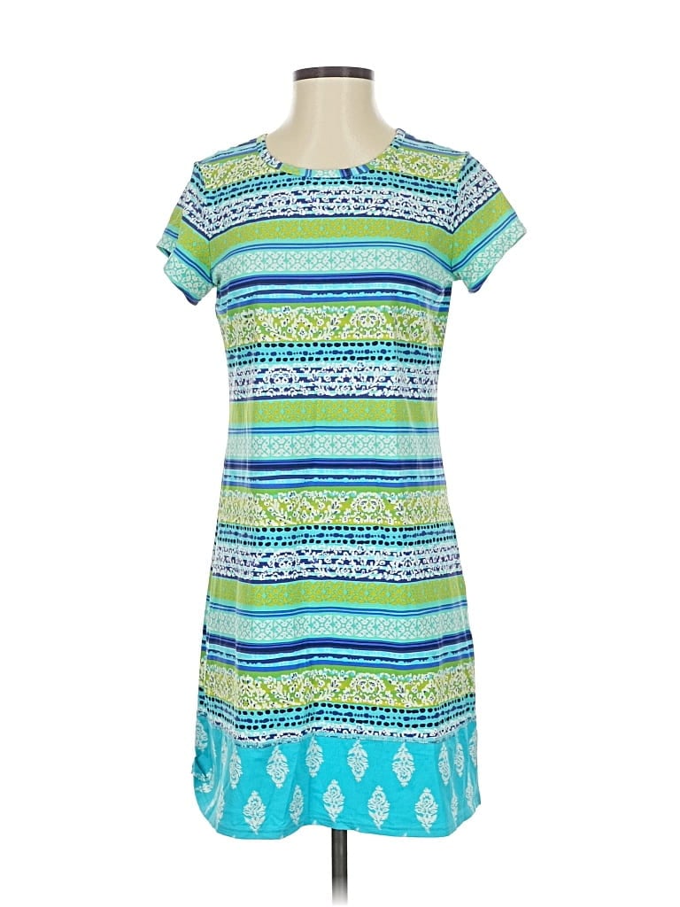 Pre-owned Lands' End Casual Dress In Blue