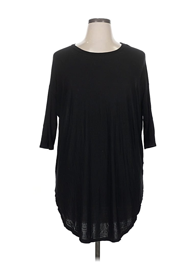 Pre-owned Assorted Brands 3/4 Sleeve T-shirt In Black