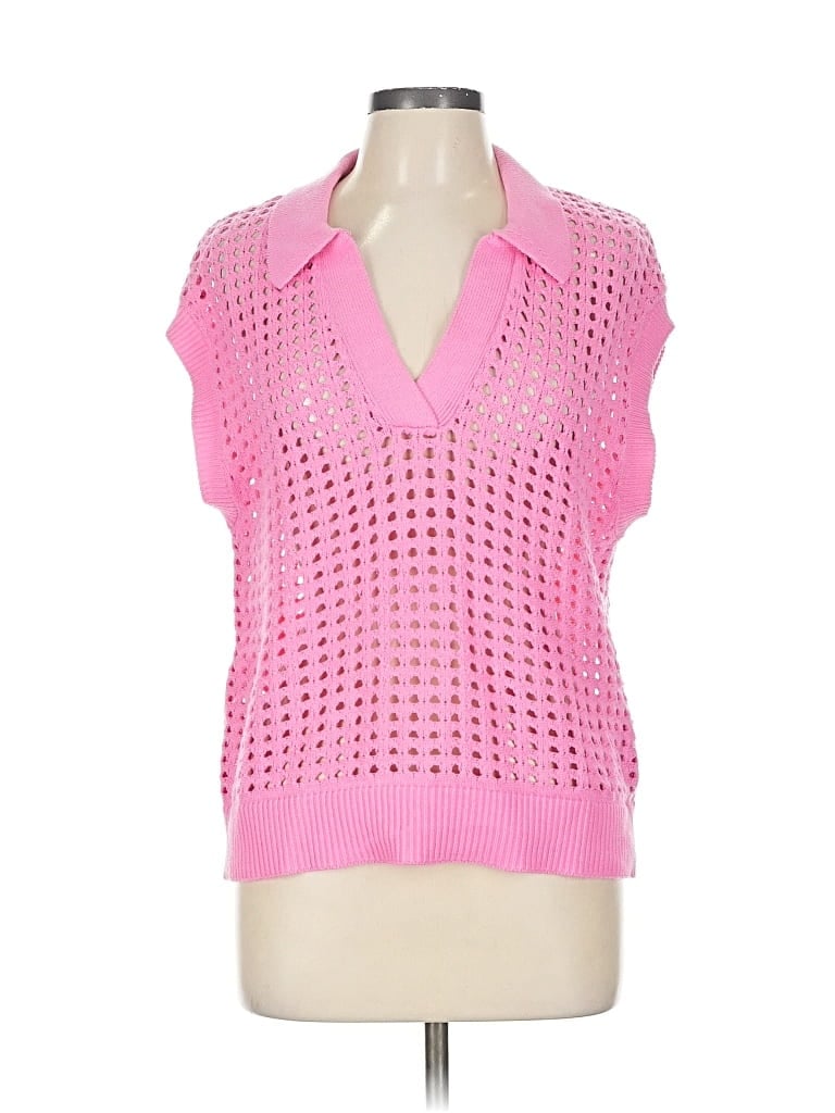 Pre-owned French Connection Pullover Sweater In Pink