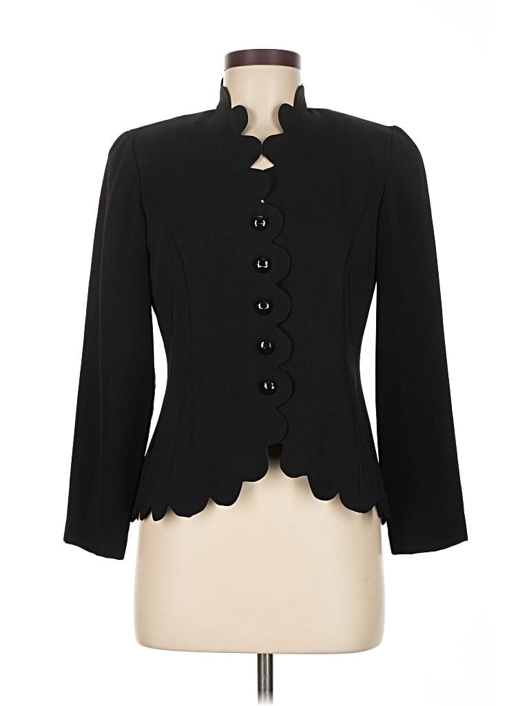 Pre-owned Karin Stevens Blazer Jacket In Black