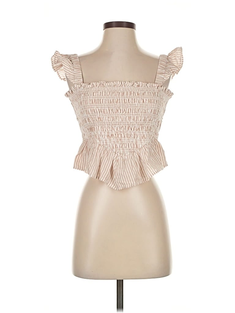 Pre-owned American Eagle Outfitters Sleeveless Blouse In Brown