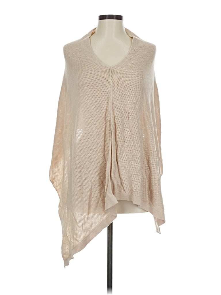 Pre-owned Quince Poncho In Brown