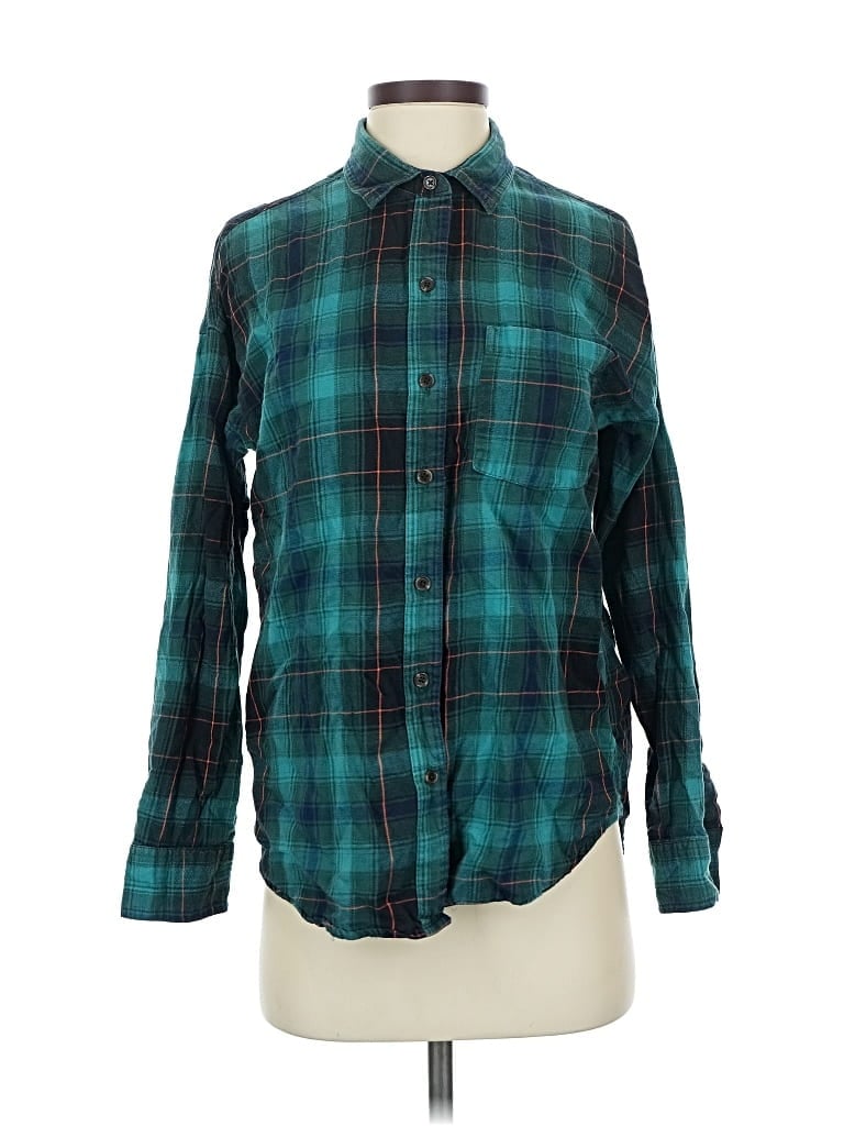 Pre-owned Old Navy Long Sleeve Button Down Shirt In Blue