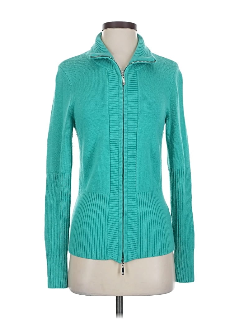 Pre-owned Boston Proper Cardigan Sweater In Blue