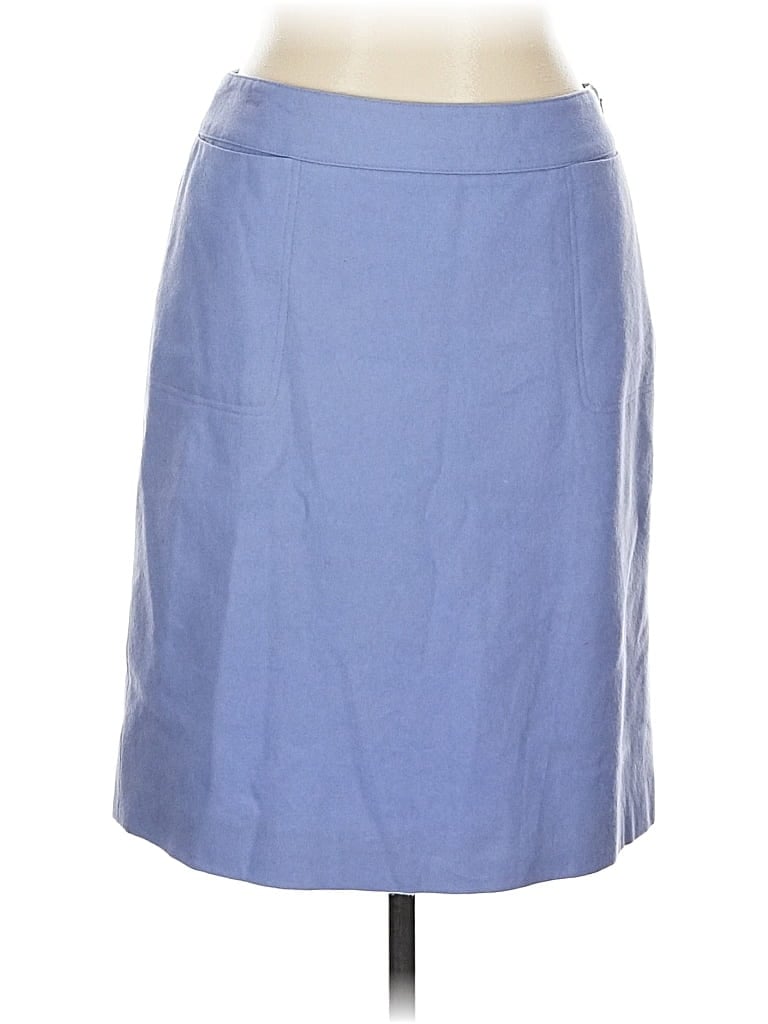 Ann Taylor Wool Skirt In Blue