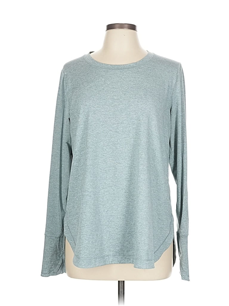 Pre-owned Athleta Long Sleeve T-shirt In Blue