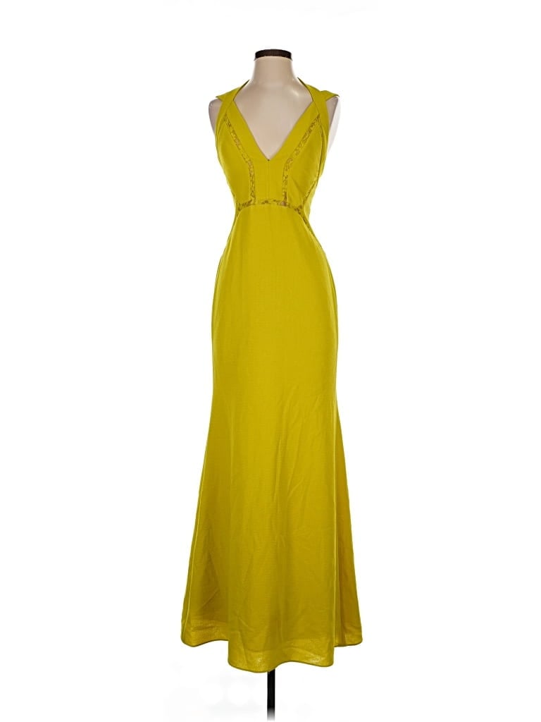 Pre-owned Bcbgmaxazria Cocktail Dress In Yellow