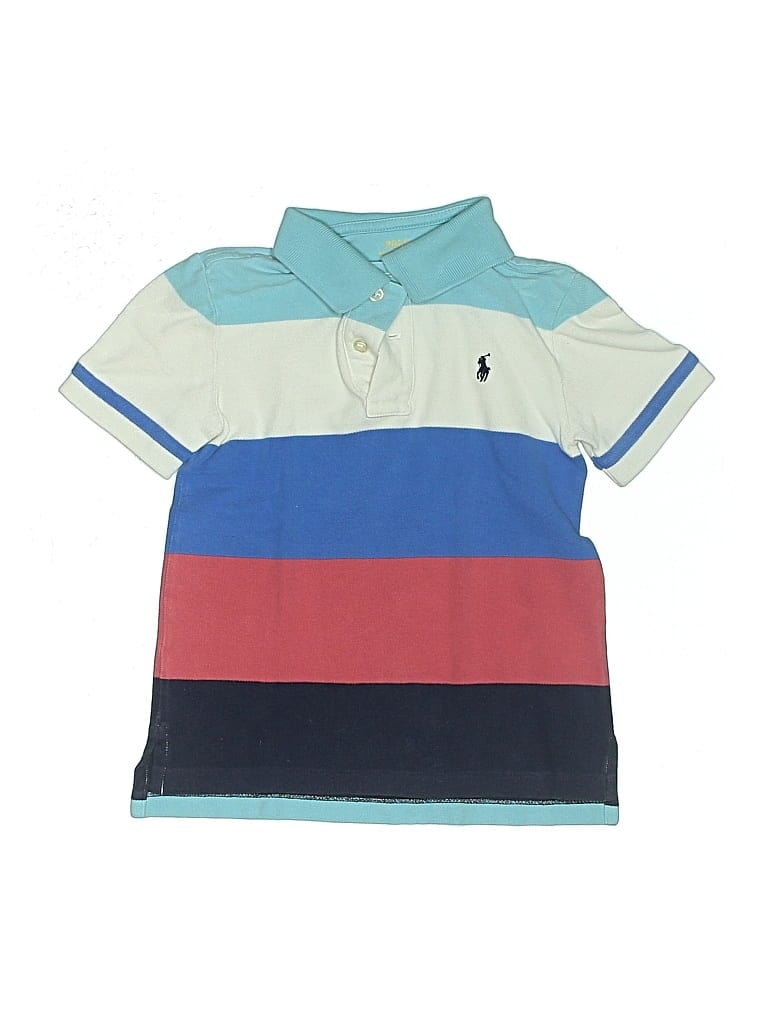 Pre-owned Polo By Ralph Lauren Kids' Short Sleeve Polo In Blue