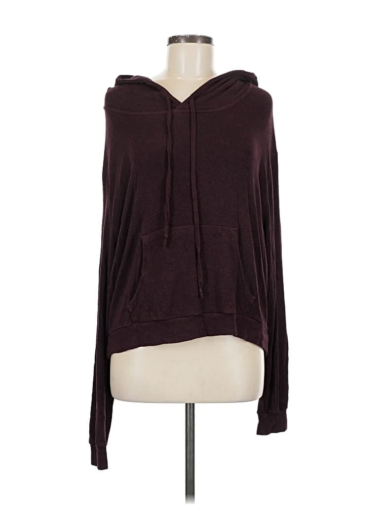 Pre-owned John Galt Long Sleeve T-shirt In Burgundy