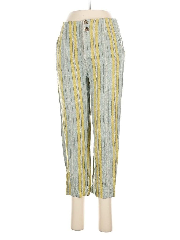 Pre-owned Soft Surroundings Linen Pants In Yellow