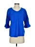 Lulu-B Blue 3/4 Sleeve Blouse Size S - photo 1
