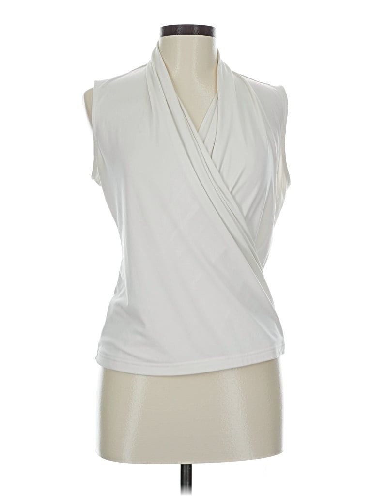 Pre-owned Banana Republic Sleeveless Blouse In White