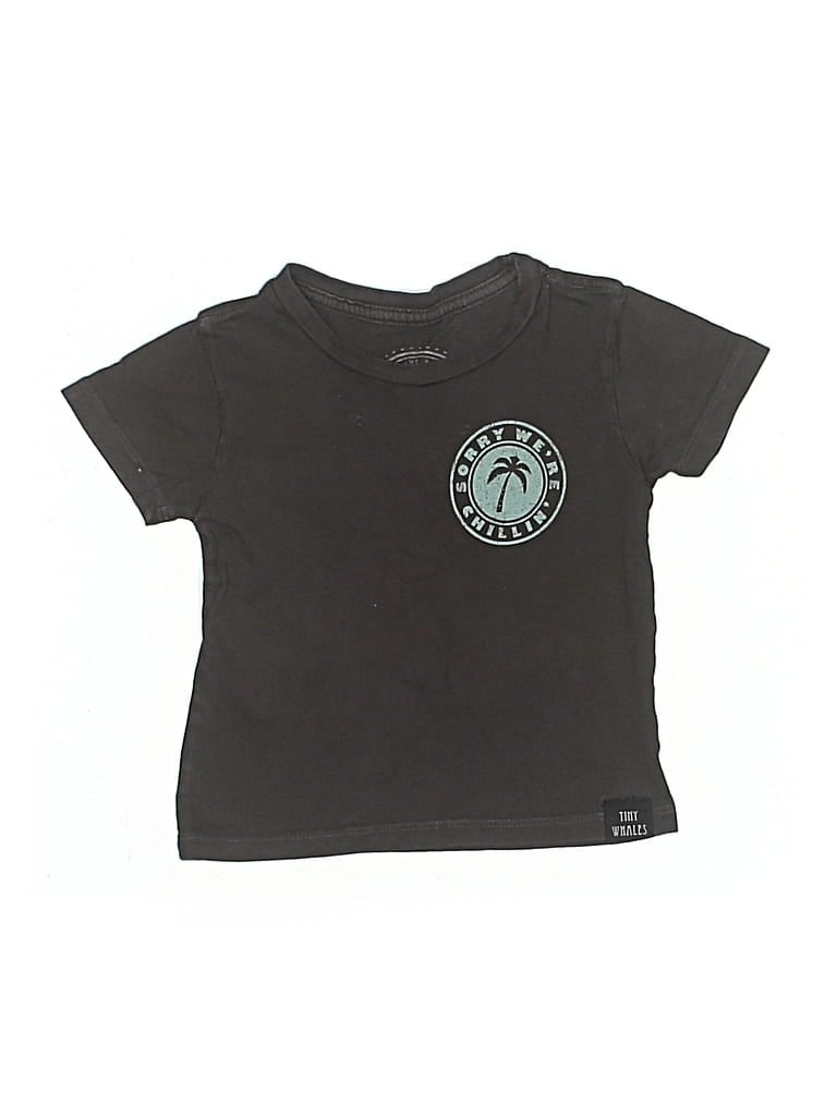 Pre-owned Tiny Whales Kids' Short Sleeve T-shirt In Black